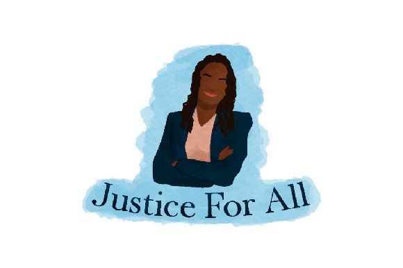 African American Female Lawyer Watercolor Work Asset