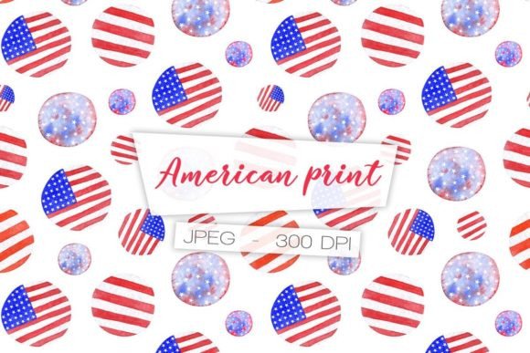 American Seamless Pattern: Digital Paper for Brand Patterns