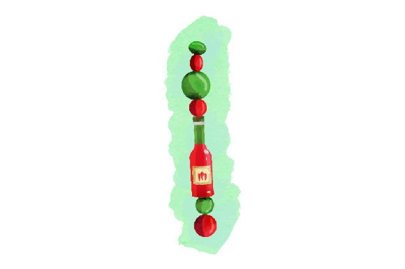 Cajun Christmas Hot Sauce Ornament: Watercolor Asset Review
