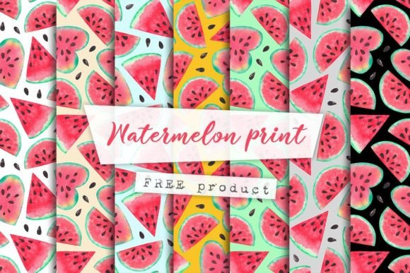 Freebies Review: FREE Watermelon Seamless Pattern