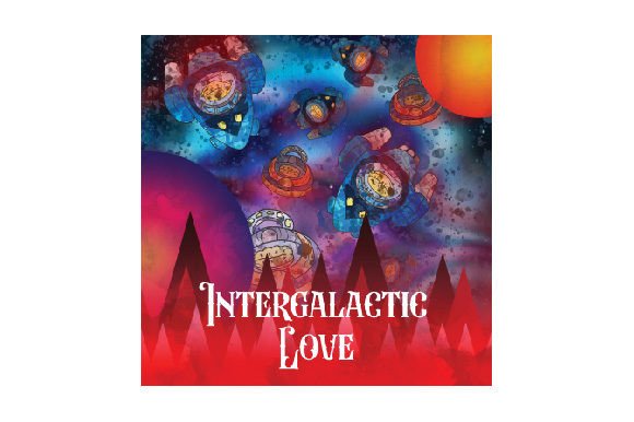 Intergalactic Love Watercolor for Fairy Tales Design