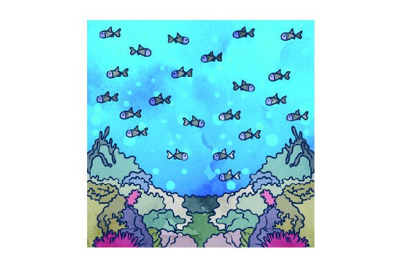 Kawaii Fish Watercolor for Fairy Tales Branding