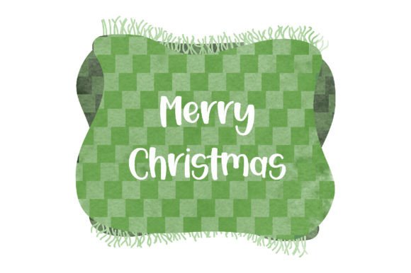 Merry Christmas Plaid Watercolor for Branding