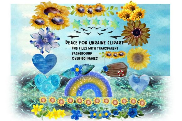 Peace for Ukraine Clipart: Illustrations for Impact