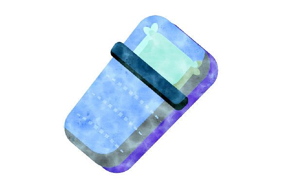 Sleeping Bag Watercolor for Camping Brand Visuals