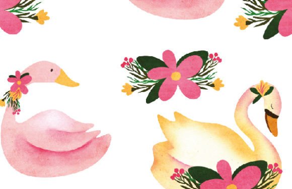 Spring Swan Watercolor Pattern: A Designer’s Review