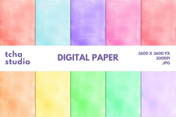 Watercolor Background Digital Papers 40 for Backgrounds
