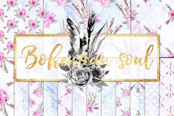 Watercolor Boho Digital Paper: An Embroidery Review