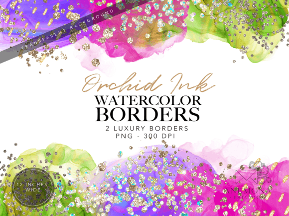 Watercolor Border Textures for Local Branding