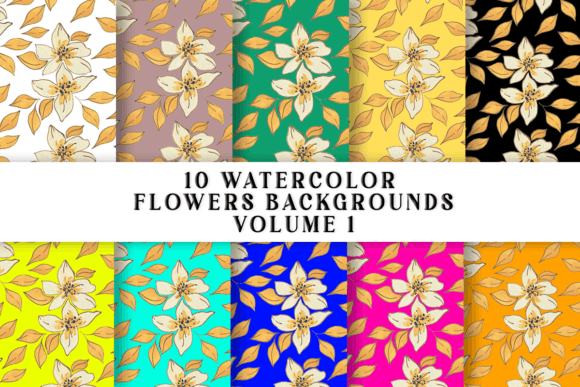 Watercolor Flowers Backgrounds Volume 1 Review