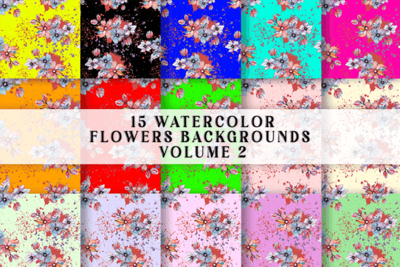 Watercolor Flowers Backgrounds Volume 2 Review