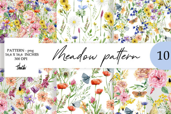 Watercolor Meadow Wild Floral Pattern Review